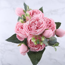 Load image into Gallery viewer, Rose Pink Silk Peony Artificial Flowers