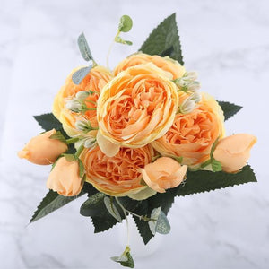 Rose Pink Silk Peony Artificial Flowers
