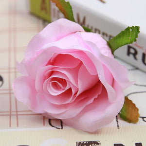 artificial flower rose head high simulation rose wedding decoration home